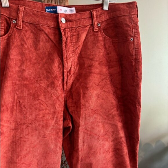 13.) Old Navy / OG Straight / Burnt Orange /  Corduroy Pants - Picture 2 of 6